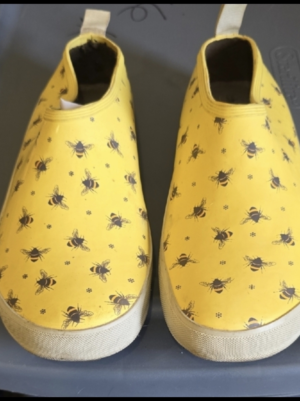 Womens Yellow Bee Slip-On Shoes